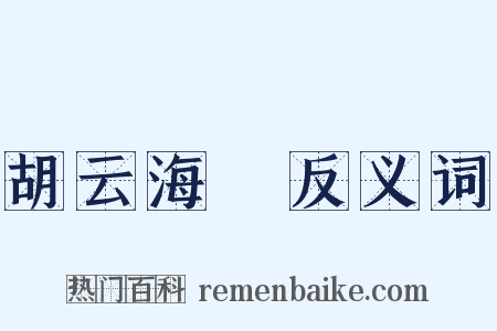 胡云海嗙反义词是什么意思的图片